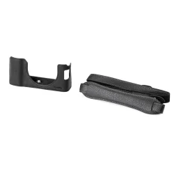Online Leather Half Case Kit for Fujifilm X100VI (Black) Camera Bags