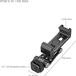 Clearance Metal Phone Holder with Cold Shoe Mount Video Tripods & Supports