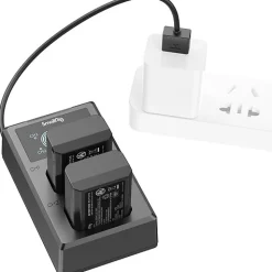 New NP-FW50 2-Battery Kit with Dual Charger Batteries & Adapters
