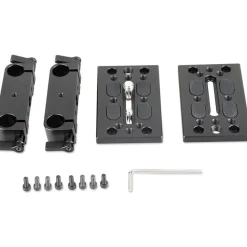 Hot Tripod Mounting Kit with 2 x Plates and 2 x 15mm Rod Clamps Camera Support Accessories