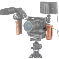 Hot Universal Wood Side Handle Camera Support Accessories