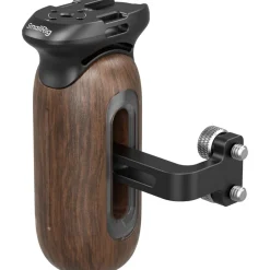 New Wooden Side Handle with 1/4 in.-20 Screw Mounts Camera Support Accessories