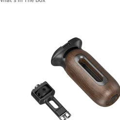 Online Wooden Side Handle with Two-in-One 1/4 in.-20 and 3/8 in.-16 Screw Camera Support Accessories