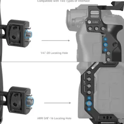 Online Wooden Side Handle with Two-in-One 1/4 in.-20 and 3/8 in.-16 Screw Camera Support Accessories
