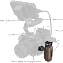 New Wooden Side Handle with NATO Clamp Camera Support Accessories