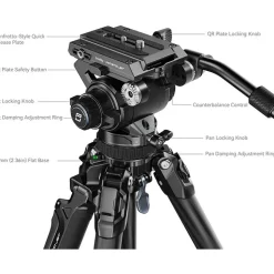 Sale x Potato Jet Tribex Hydraulic Carbon Fiber Tripod Kit Video Tripods & Supports