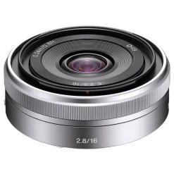 Fashion E-Mount SEL16F28 16mm f/2.8 Wide-Angle Alpha E-Mount Lens (Silver) Wide Angle