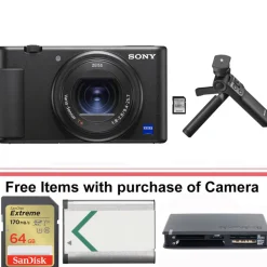 Fashion ZV-1 Digital Camera (Black) with Vloggers Accessory Kit (ACC-VC1) Point & Shoot