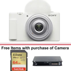 Sale ZV-1F Vlogging Camera (White) Point & Shoot