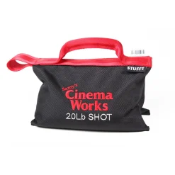 Outlet Cinema Works 20 lb Shot Bag (Black with Red Handle) Sand & Weight Bags