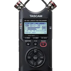 Outlet DR-40X 4-Channel / 4-Track Portable Audio Recorder with Adjustable Stereo Microphone Digital Audio Recorders