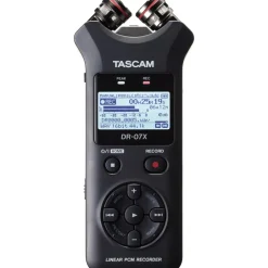 Online DR-07X 2-Input / 2-Track Portable Audio Recorder with Onboard Adjustable Stereo Microphone Digital Audio Recorders