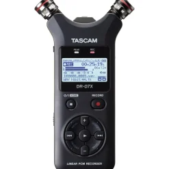 Online DR-07X 2-Input / 2-Track Portable Audio Recorder with Onboard Adjustable Stereo Microphone Digital Audio Recorders
