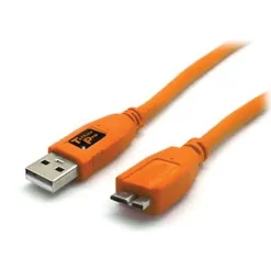 Outlet 15 Ft TetherPro USB 3.0 Male A to Micro-B Cable (Hi-Visibility Orange) Cables