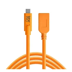 Outlet Tetherpro USB-C to USB Female Adapter Extender (15 ft. Orange) Cables