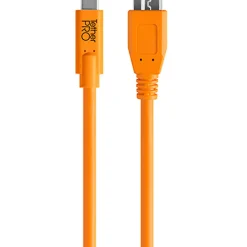 Hot TetherPro USB Type-C Male to Micro-USB 3.0 Type-B Male Cable (15 ft., Orange) Cables