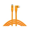 Clearance TetherPro USB-C to USB-C Right Angle Cable (15 ft., Orange) Cables