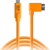 Discount TetherPro USB Type-C Male to Micro-USB 3.0 Type B Male Cable (15 ft., Orange, Right-Angle) Cables