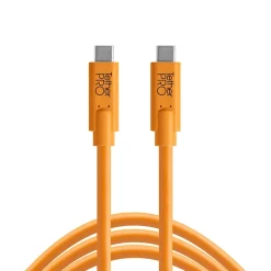 Best TetherPro USB Type-C Male to USB Type-C Male Cable (15 ft., Orange) Cables