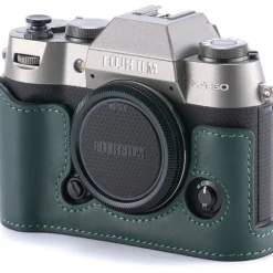 Hot Leather Camera Case for Fujifilm X-T50 (Green) Camera Bags