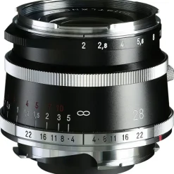 Outlet 28mm f/2.0 Ultron Vintage Aspherical VM Lens Type I (Black & Chrome Retro) Wide Angle