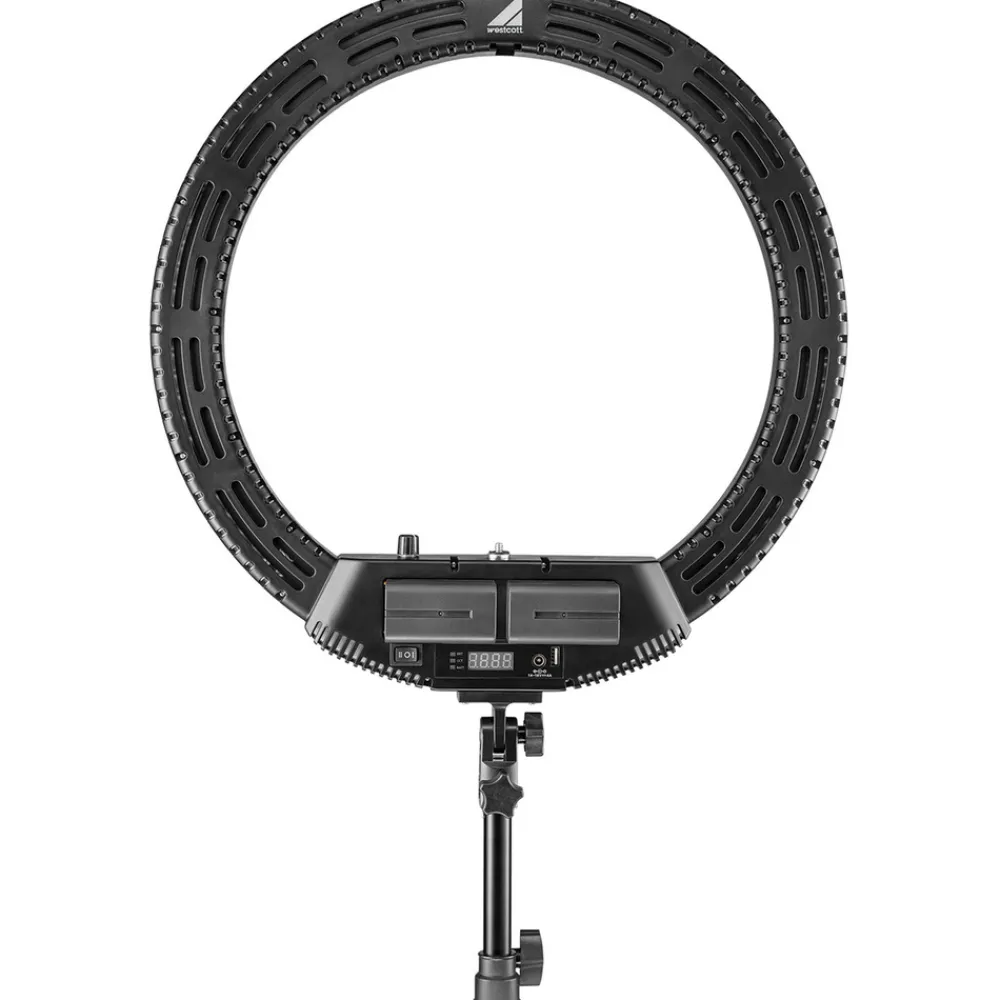 New 18 in. Bi-Color LED Ring Light Kit with Batteries and Stand Led Lights & Kits|Led Ring Lights