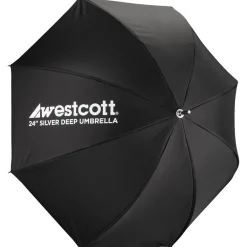 Fashion 24 in. Deep Silver Bounce Umbrella Lighting Umbrellas