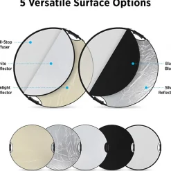 New 40 in. Illuminator QuickGrip 5-in-1 Reflector Collapsible Reflectors