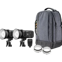 Best FJ400 II 400Ws Touchscreen Strobe with FJ-X3 S Trigger for Sony (2-Light Backpack Kit) Portable Strobe Lighting