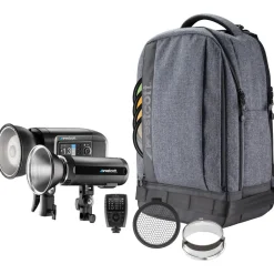 Hot FJ400/200 2-Light Portable Portrait Flash Kit with FJ-X3s Wireless Trigger for Sony Cameras Monolight Strobe Heads & Kits