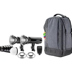 New FJ200 Strobe 2-Light Backpack Kit with FJ-X3s Wireless Trigger for Sony Cameras Monolight Strobe Heads & Kits