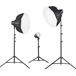 Outlet U60-B Bi-Color Led 3-Light Softbox Kit Led Lights & Kits