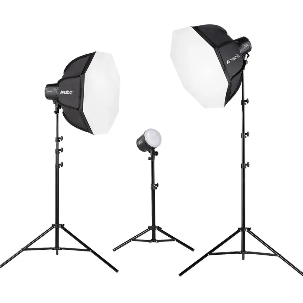 Outlet U60-B Bi-Color Led 3-Light Softbox Kit Led Lights & Kits
