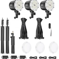 Outlet U60-B Bi-Color Led 3-Light Softbox Kit Led Lights & Kits