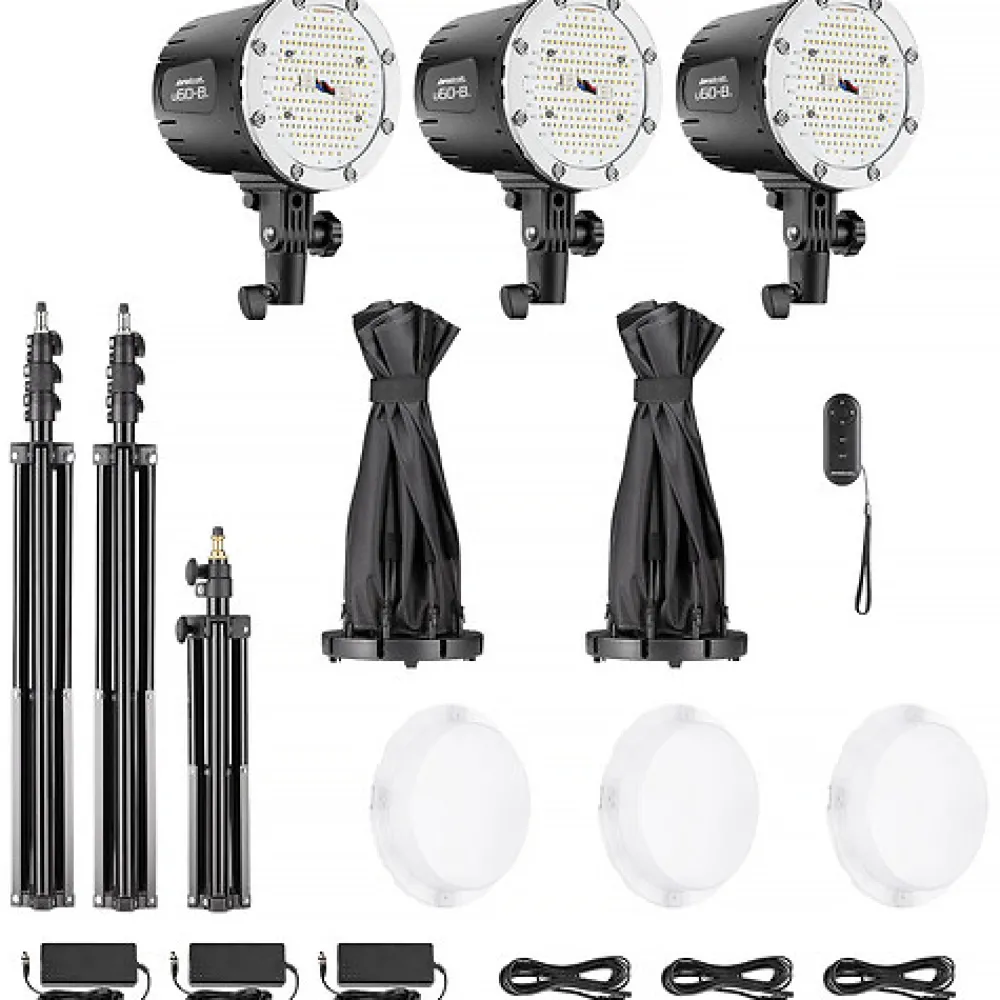 Outlet U60-B Bi-Color Led 3-Light Softbox Kit Led Lights & Kits