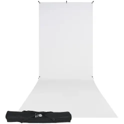 Sale X-Drop Wrinkle-Resistant Backdrop Kit Rich White Sweep (5 x 12 ft.) Fabric Backgrounds