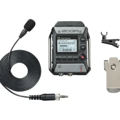 Best F1-LP 2-Input / 2-Track Portable Field Recorder with Lavalier Microphone Digital Audio Recorders