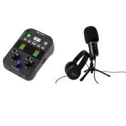 Hot PodTrack P2 Dual USB Mic Recorder for Podcasters with ZUM-2 Podcast Mic Pack Digital Audio Recorders