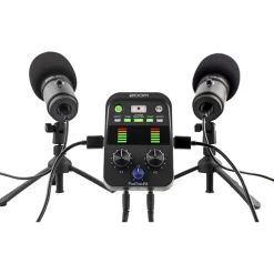 Hot PodTrack P2 Dual USB Mic Recorder for Podcasters with ZUM-2 Podcast Mic Pack Digital Audio Recorders